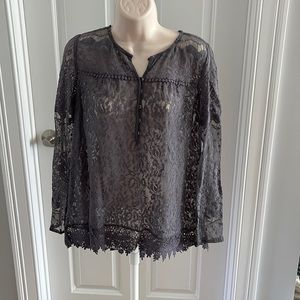 Knox Rose lace overlay blouse